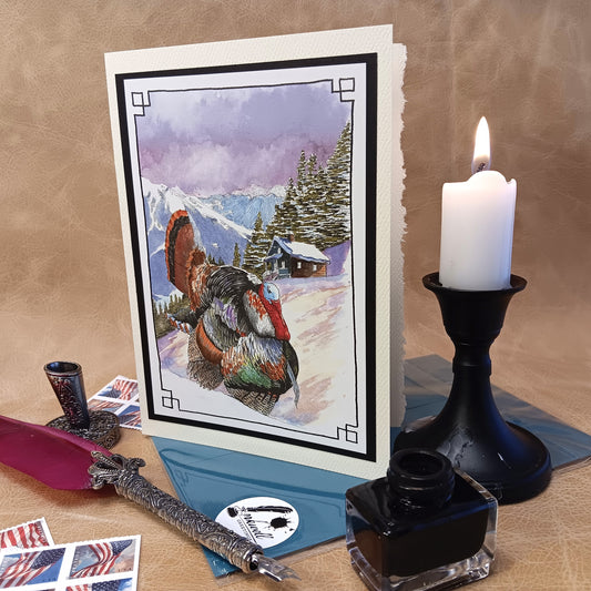 Greeting Card - Snow Turkey