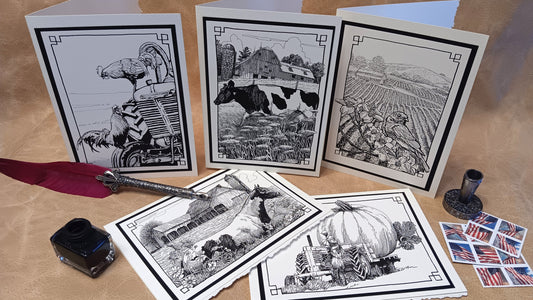 Greeting Card Set -On the Farm